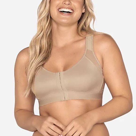 NWT Front Hook Sports Bra & Back Support Posture Corrector Wireless Bra 38D - Picture 2 of 16